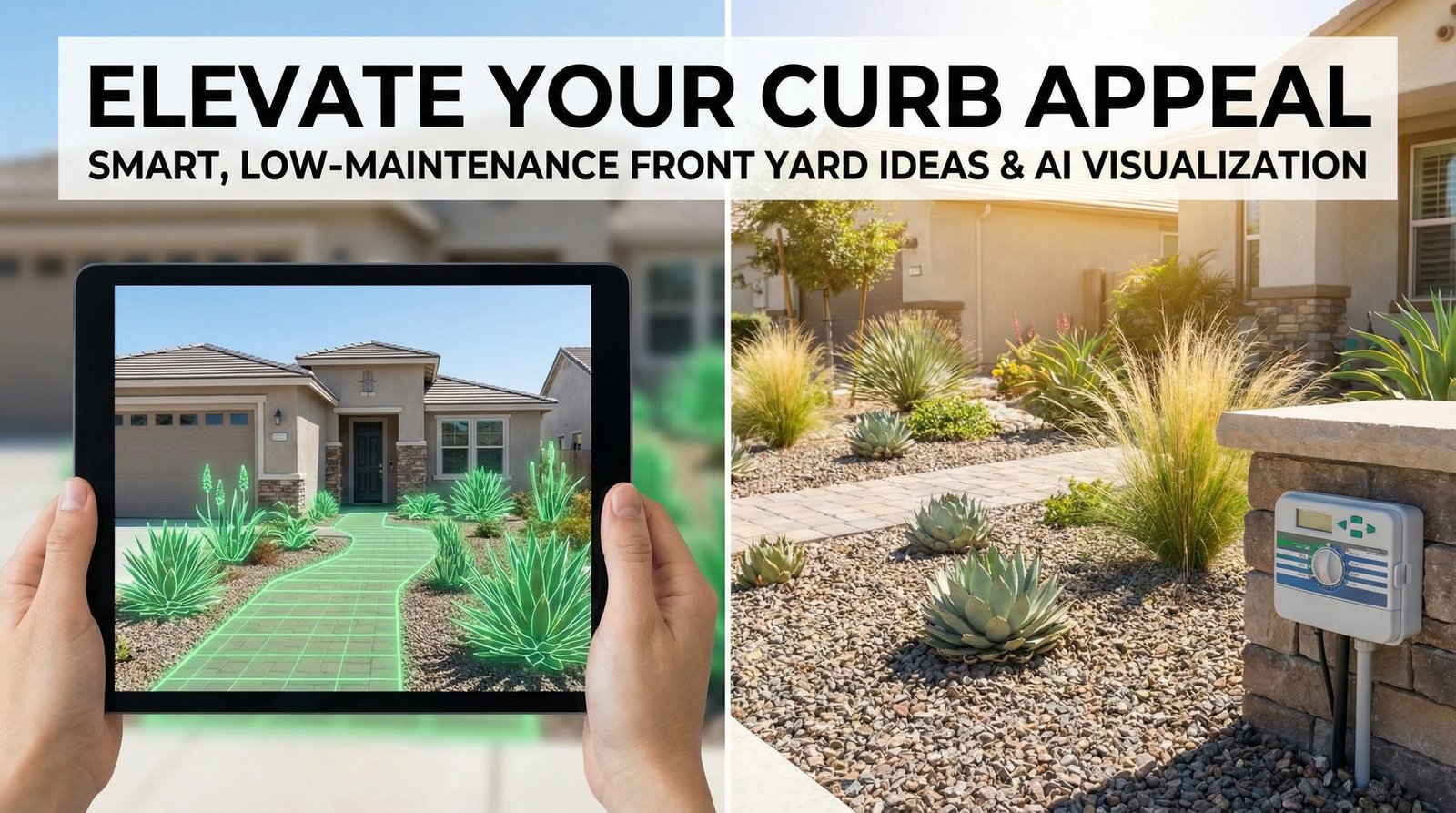Maximizing Curb Appeal: AI Design and Low-Maintenance Front Yard Landscaping