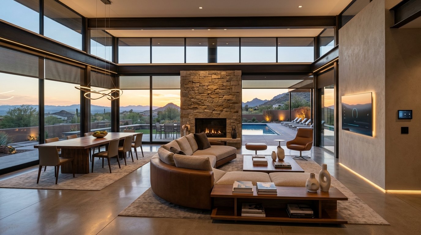 AI Modernist Design: Sleek Homes with Smart Tech