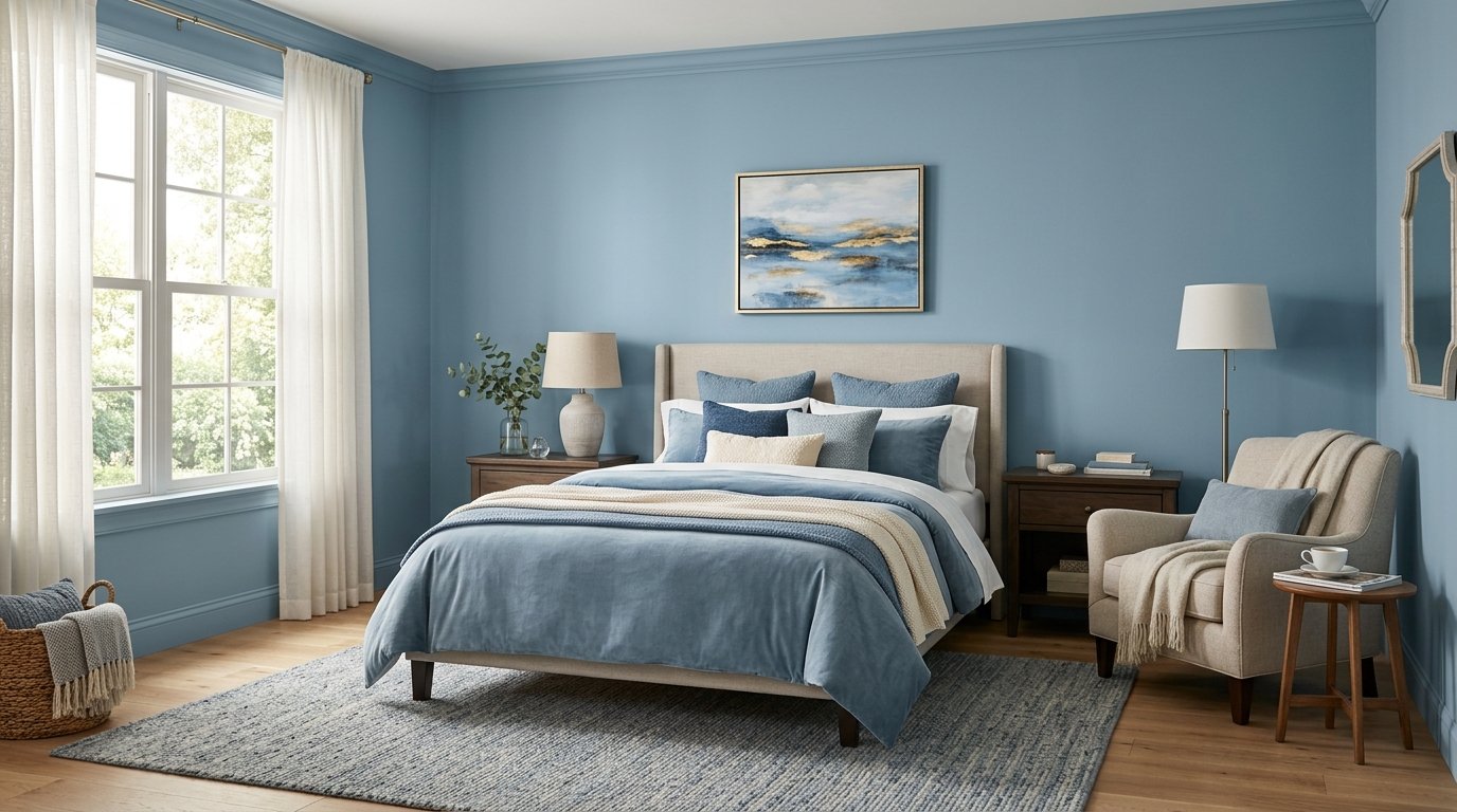 The Best Blue Paint Colours for Serene Bedrooms | ryy.com