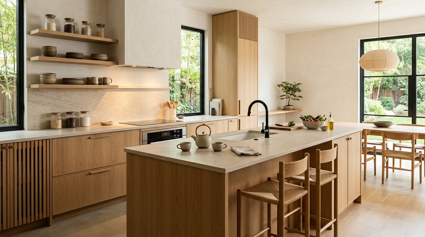 Japandi Kitchen Design: Calm Functionality for Your Home