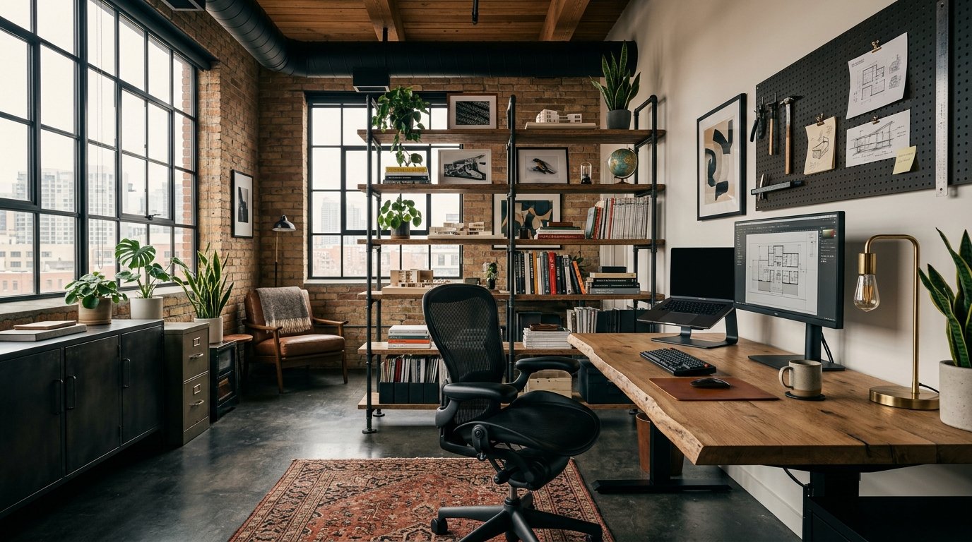 Industrial Home Office: Productive & Stylish Design Ideas