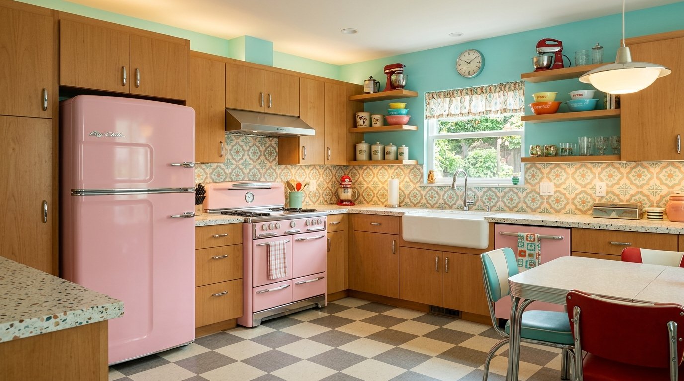 Retro Kitchen Design: 50s & 60s Charm for Modern Homes