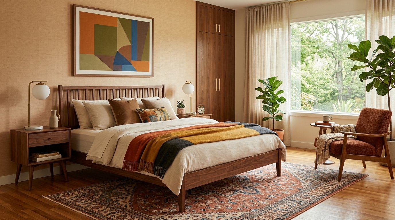 Mid-Century Modern Bedroom Ideas: Warm & Inviting