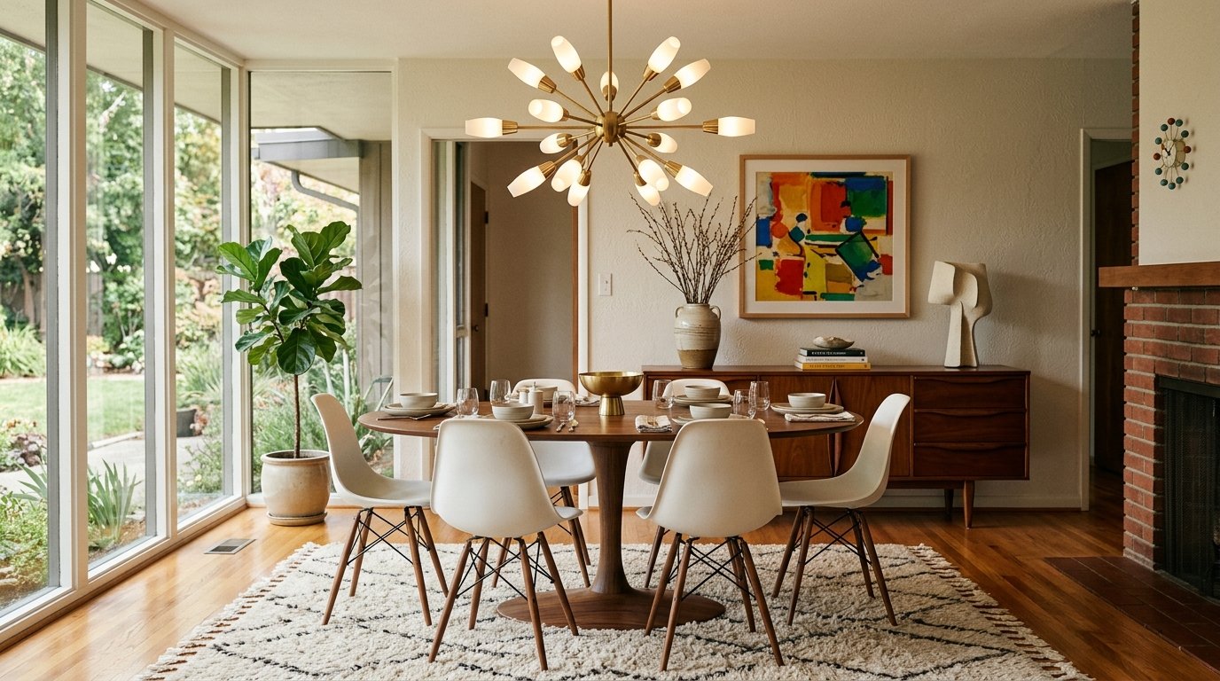 Mid-Century Modern Dining Room: Iconic Statement Pieces