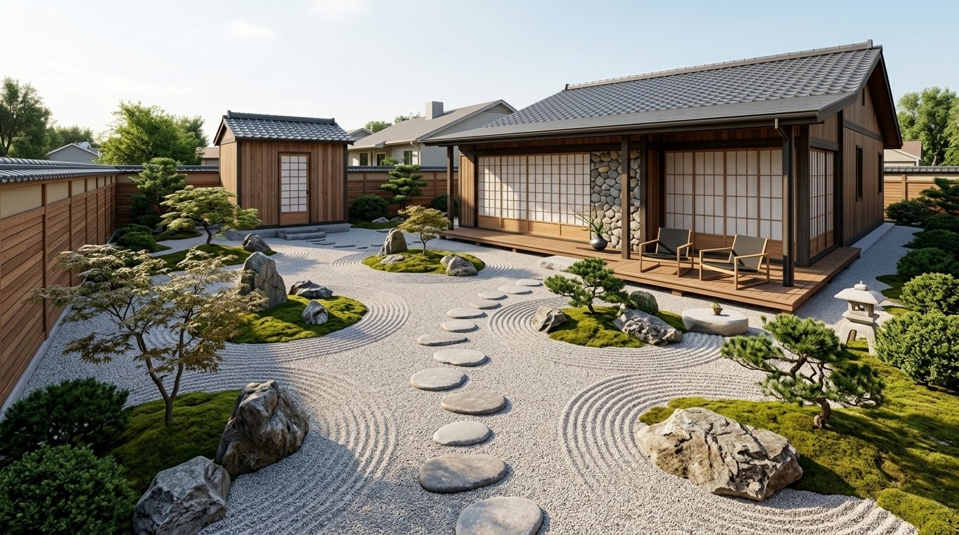 Modern full garden design redesign AI visualiser by RYY
