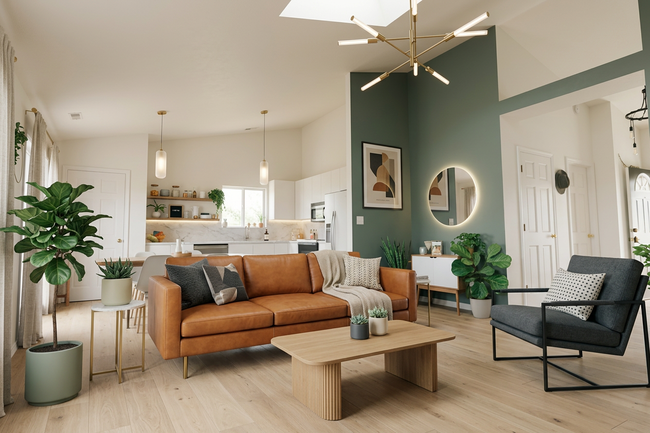 Clean Modern living-room Redesign