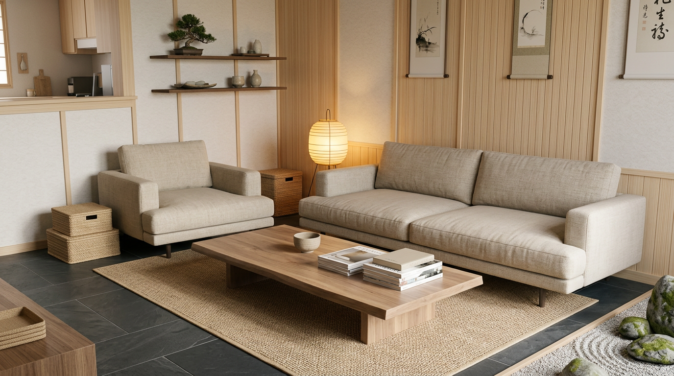 Japanese Zen living-room Redesign