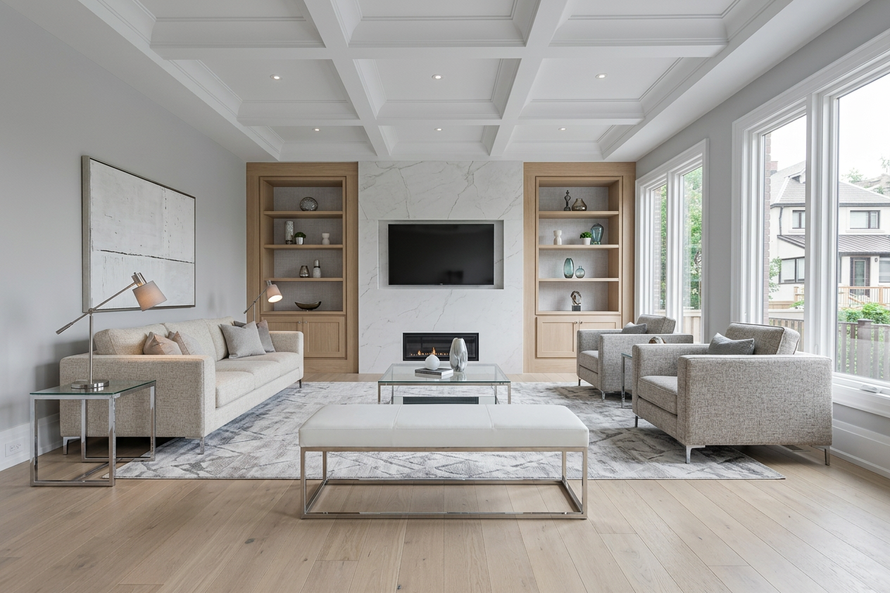 Clean Modern living-room Redesign